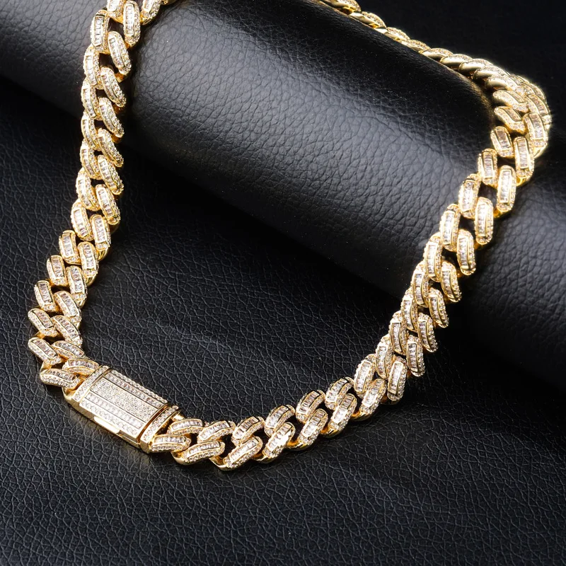 Хип-хоп Iced Out AAA CZ камень Bling кантри кубинские звенья цепи ожерелья личность может открыть замок для мужчин Bling рэппер ювелирные изделия