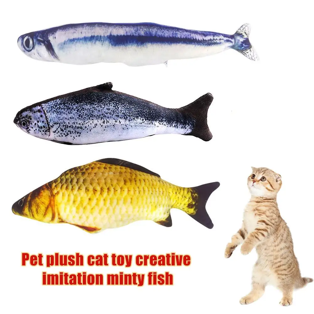 

Artificial Fish Soft Stuffed Catnip Pet Cat Kitten Chewing Scratch Playing Toy