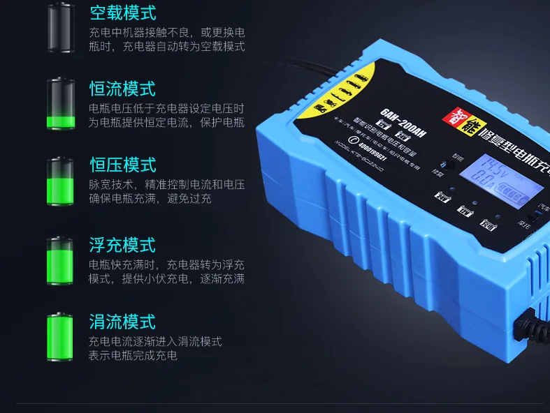 12V 2A 4A 24V 7A 10A умная Автомобильная мотоциклетная батарея зарядное устройство