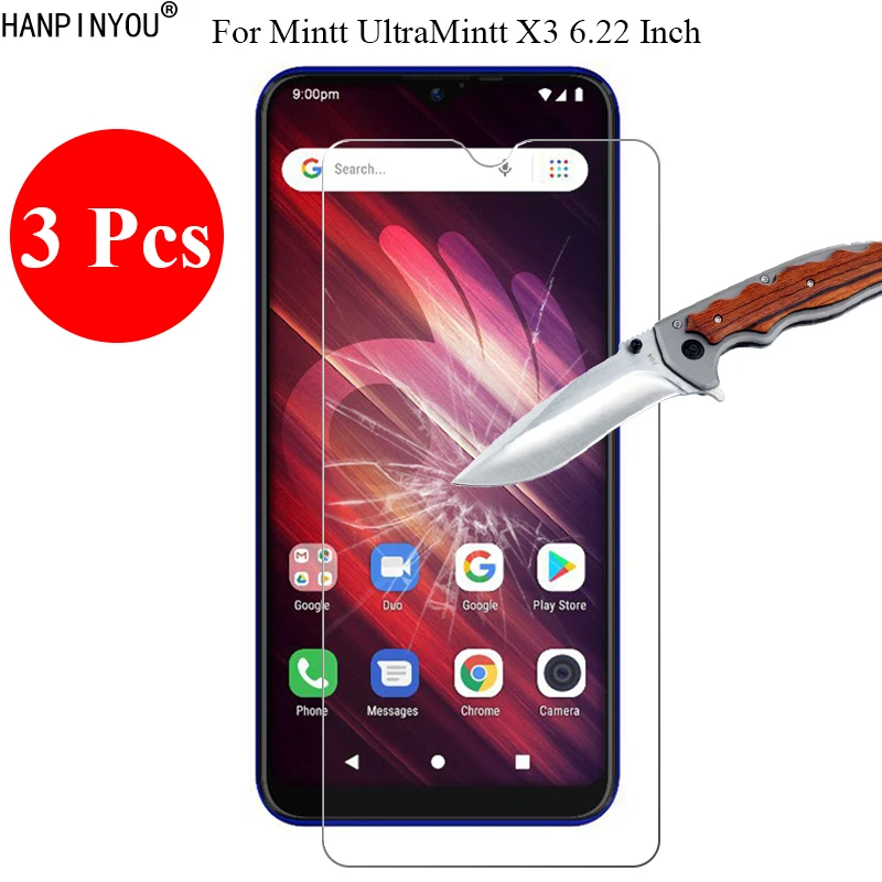 

Закаленное стекло 3 шт./лот для Mintt UltraMintt X3 6,22 Дюйма 9H 2.5D, защитная пленка для экрана + инструменты для очистки
