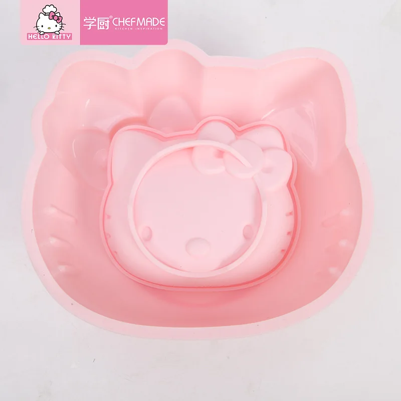 CHEFMADE hello kitty Кухня 4 дюймов/6 дюймов торт силиконовые формы блистер пудинг ураган мусс на пару выпечки помадные формы