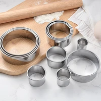 11pcsset round cake mousse ring stainless steel cookie biscuit mold kitchen pastry dumplings cutter diy cooking baking tools