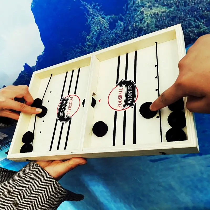 

Slingshot Table Hockey Party Game, Bouncing Chess Hockey Game