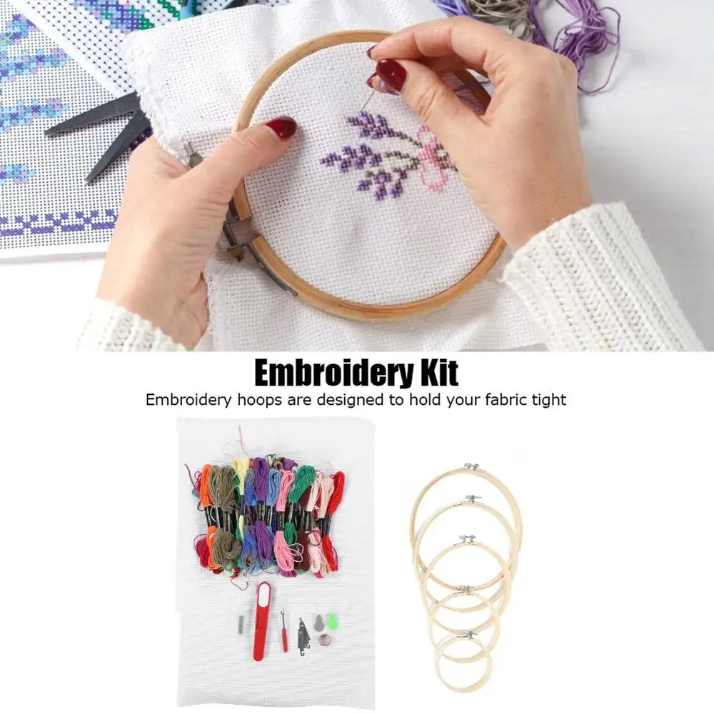 100 Цвета нить для вышивки швейная комплект Бамбук Вышивка крестом иглы сделай сам