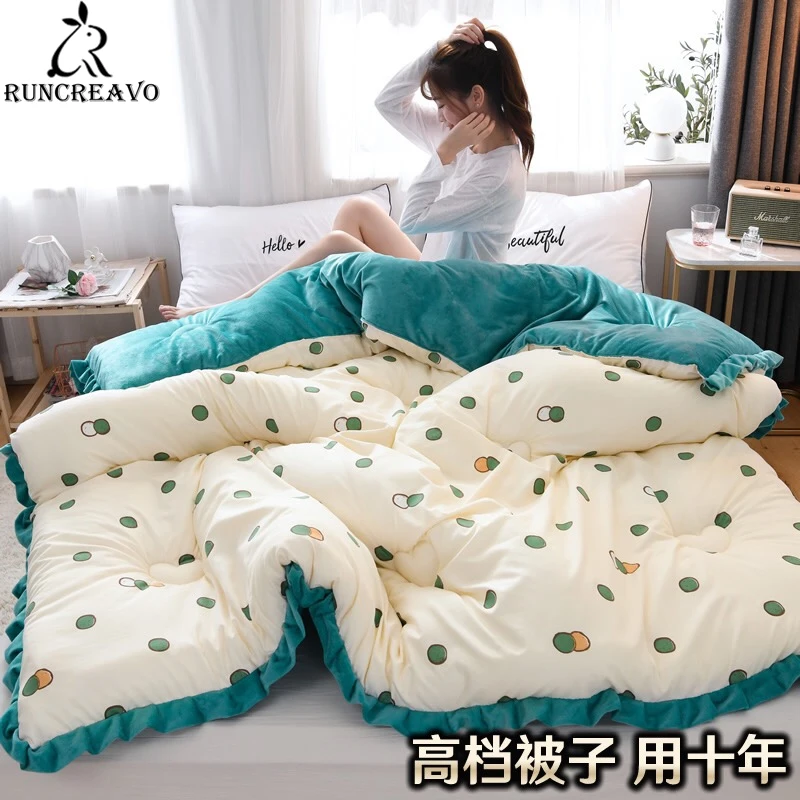 

Толстое теплое бархатное одеяло с кристаллами, зимнее очень теплое Хлопковое одеяло, домашние одеяла на весну и осень, удобное мягкое плюше...