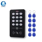Электронный RFID кард-ридер, контроллер доступа с подсветкой дверного звонка, система блокировки дверей, 12 в пост. Тока