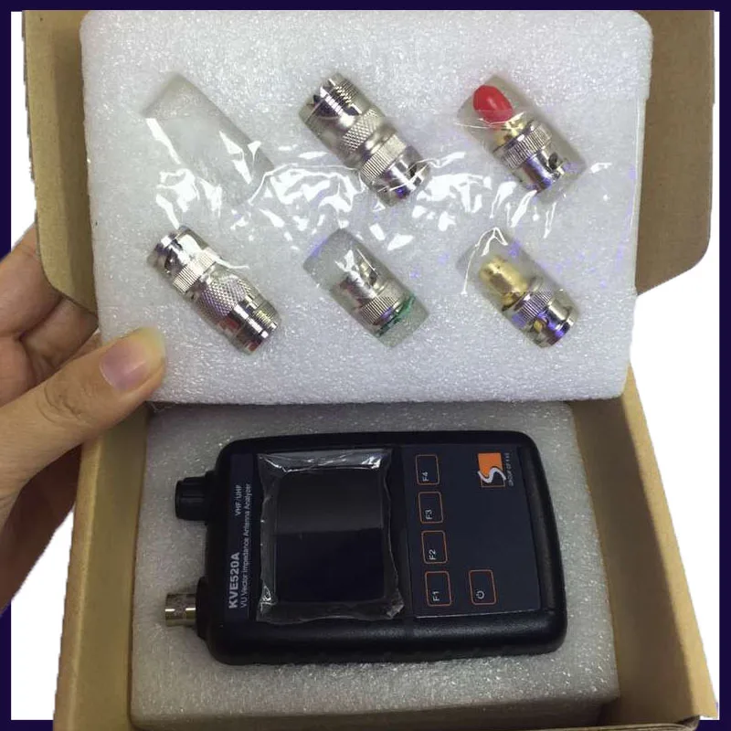 

OPPXUN Newest KVE520A VHF/UHF VU Vector Impedance Antenna Analyzer + 5pcs Adapters for Amateur cb radio Vector Radio KVE 520A