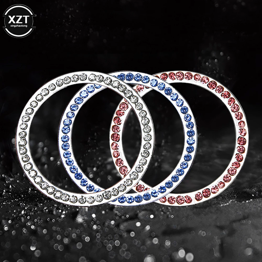 One-click Start Button Decoration Ring Hand-set Diamond Crystal Drill Ignition Circle Sticker Car Interior Accessories | Автомобили и