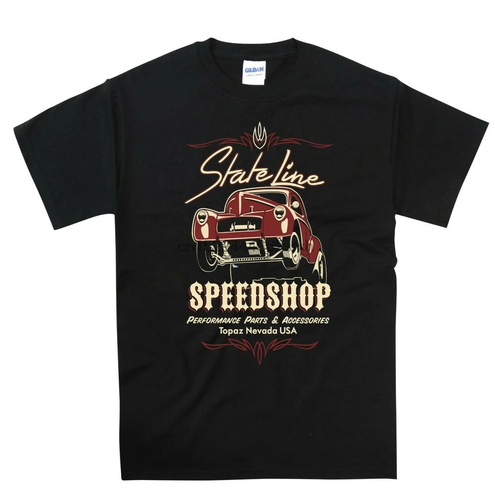 Лидер продаж футболка Willys Dragster State Line Speedshop в стиле ретро винтажный рокер 50-х годов