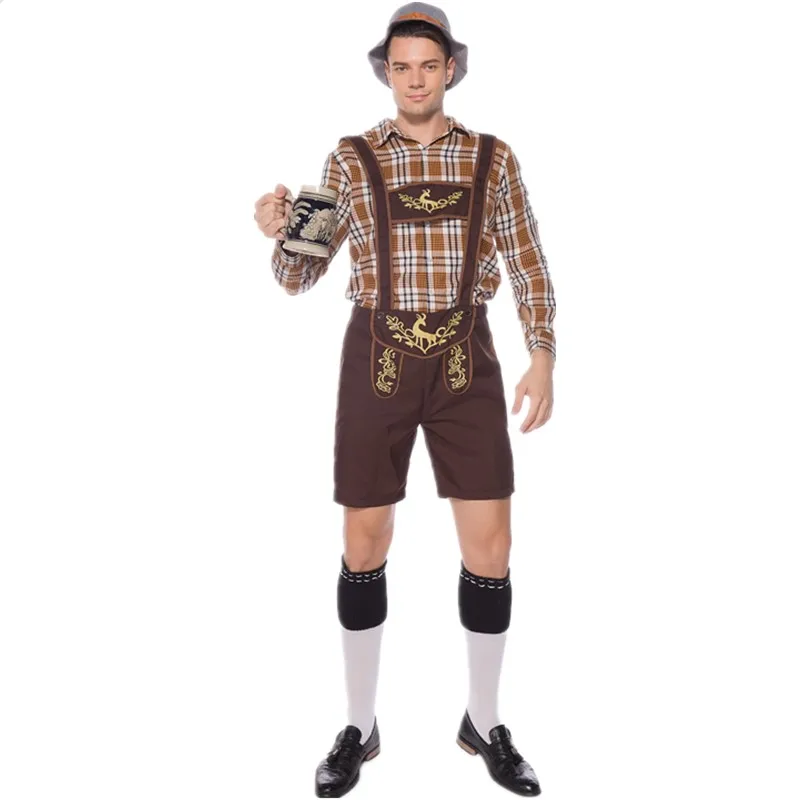 Немецкий костюм на Октоберфест Lederhosen Традиционный Костюм баварского пива