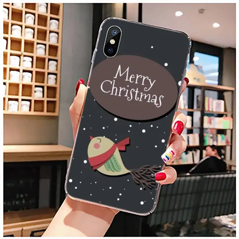 

Cartoons Christmas Tree Luxury Phone Case coque Transparent for iPhone 11 12 mini pro XS MAX 8 7 6 6S Plus X 5S SE 2020 XR