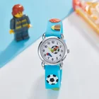 Часы Детские кварцевые с 3D рисунком, модные детские наручные, с силиконовым ремешком в виде футбольного мяча, для девочек, мальчиков и студентов, подарок на день рождения