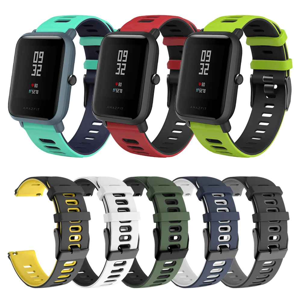 Для Amazfit ремешок Bip аксессуары Xiaomi Huami Lite силиконовый Браслет GTS/GTR 42 мм браслет для