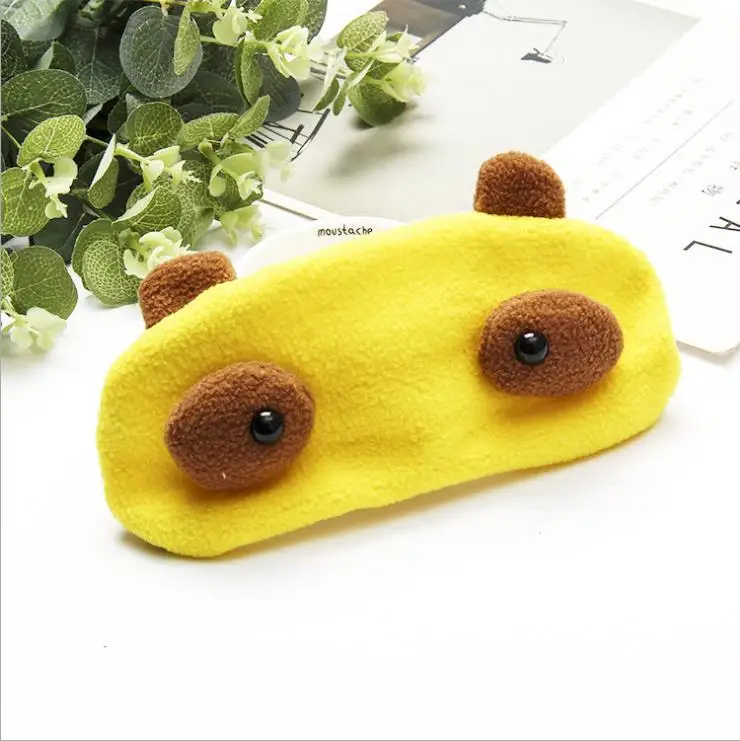 Yellow 1 шт., маска для сна с животными, мягкий тент, мягкий тент, Защитная повязка на глаза, инструменты для ухода за глазами - Цвет: Yellow