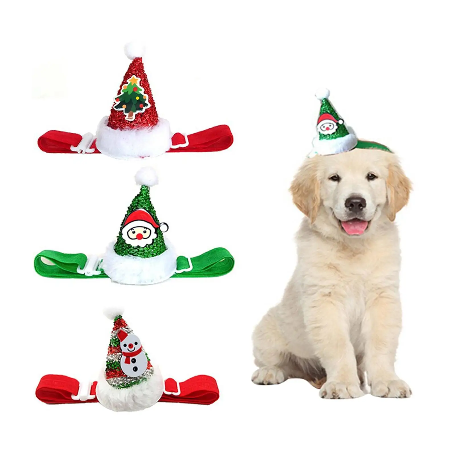 

Lovely Pet Cosplay Pet hat adjustable cap small medium dogs cat cap Costume Elastic Hat Dog Christmas Party Decoration Supplies
