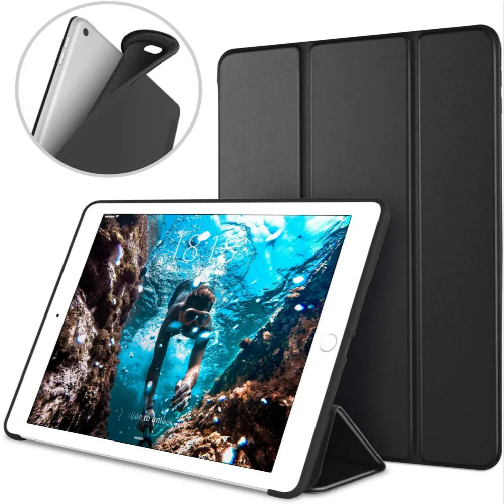 

Magnet Case For iPad Air 1 Air2 Soft Silicon Stand Cover For iPad Case iPad 9.7 2017 2018 5 6th gen A1822 A1893 A1566 A1474 case