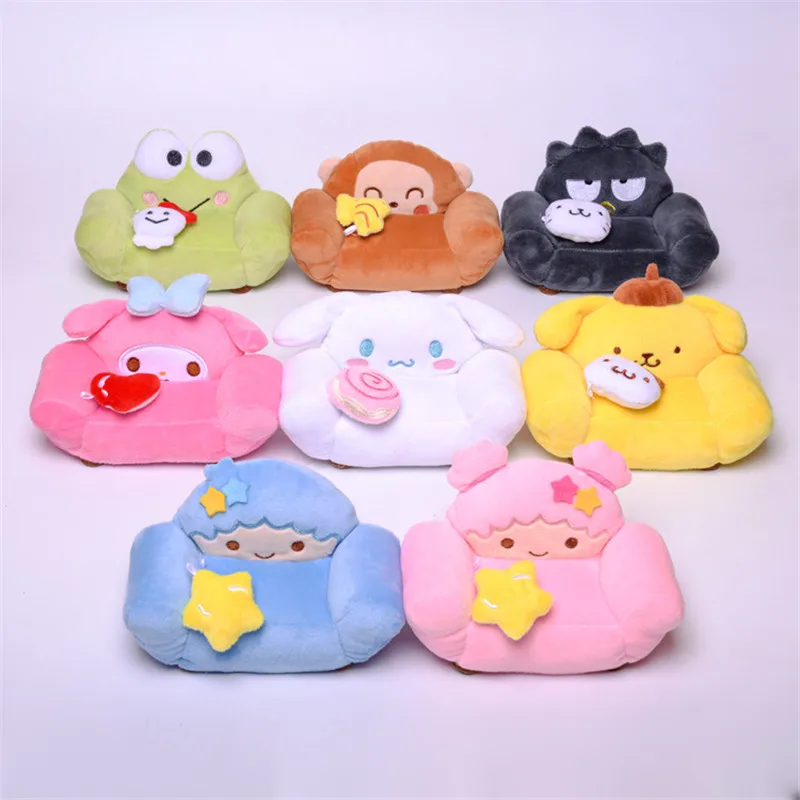 

17Cm/pc Sanrio Melody Cinnamoroll Plush Toys Sofa Shape Series Kawaii Plushie Cartoon Cute Dolls Anime Plush Toys for Girls Gift