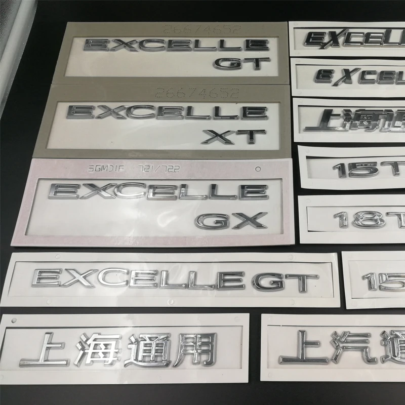 Chrome Letters 15N 15T 18T EXCELLE GT GX XT Emblem Badge Car Styling Boot Lid Trunk Logo Accessory Sticker for Buick Excelle | Автомобили