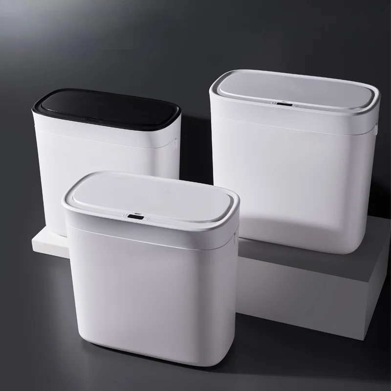 

Smart Sensor Trash Can Paper Basket Toilet Bathroom Electric Trash Bin Narrow Tube With Lid Cubo De Basura Kitchen Garbage EB5TC