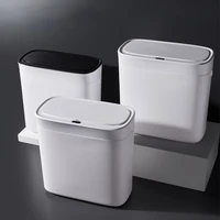 smart sensor trash can paper basket toilet bathroom electric trash bin narrow tube with lid cubo de basura kitchen garbage eb5tc