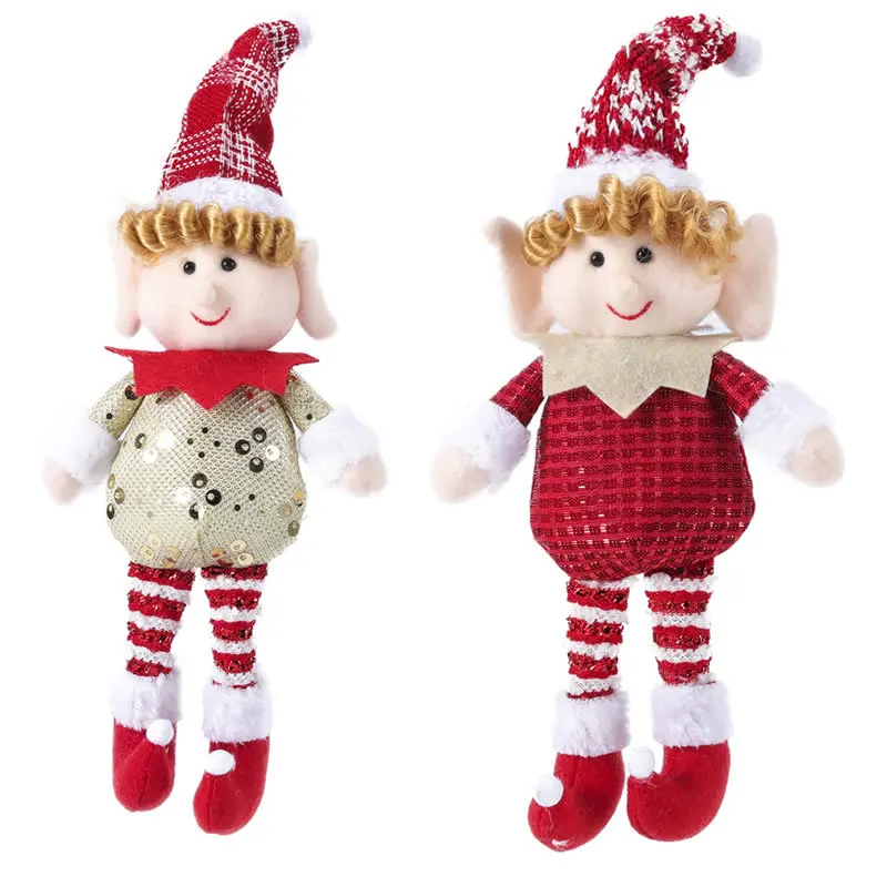 Рождественские украшения для дома милая фигурка эльфа с длинными ногами девочек