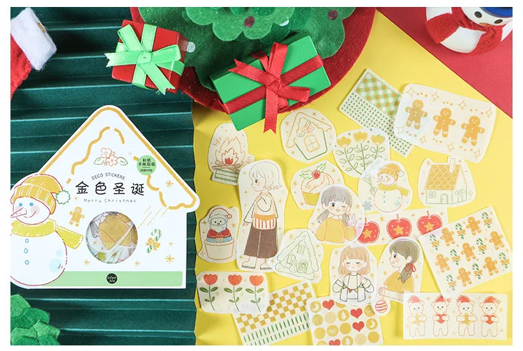 40 шт./партия Kawaii канцелярские наклейки Рождественский Снеговик дневник декоративные мобильные наклейки Скрапбукинг DIY ремесленные наклейки