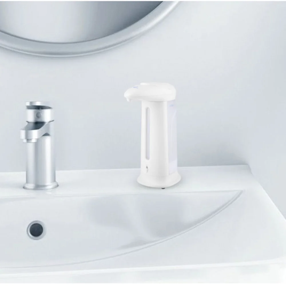 

19.5x9.3cm Automatic Soap Dispenser Sensor Bath Liquid Bottle for Hotel Home without Battery (White)