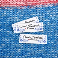 98pcs custom ironing labels personalized brand logo or text iron on cotton clothing labels custom design tb3234