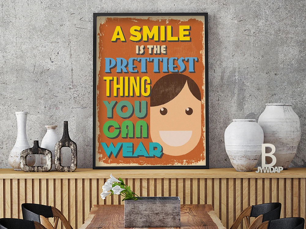Цитаты в стиле ретро домашний декор настенные картины английская улыбка