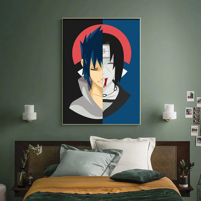 

Classic Anime Naruto HD Mural Sasuke Canvas Painting Wall Picture Living Room Bedroom Home Modern Poster Decoration
