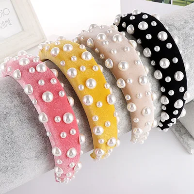 Элегантные женские жемчужины на подкладке с головными повязками из плотного