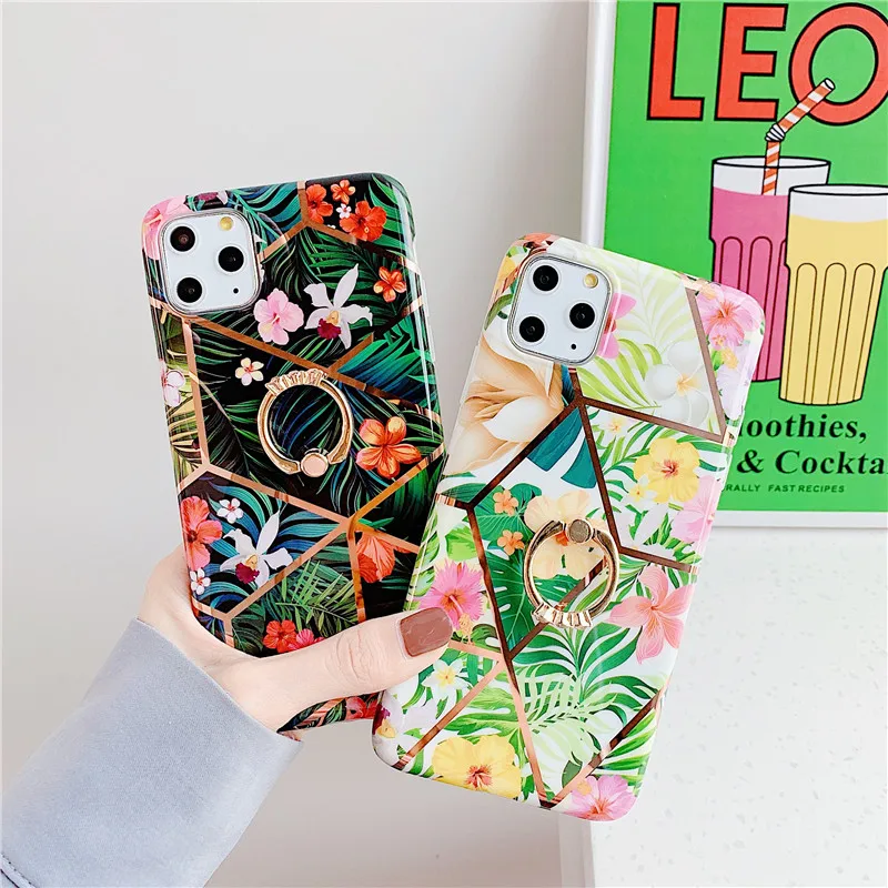 Чехлы для телефонов Lovebay с геометрическим мрамором и текстурой для iPhone 11 Pro XR XS Max 7 8 Plus X Мягкая IMD чистая Гальваническая задняя крышка в подарок