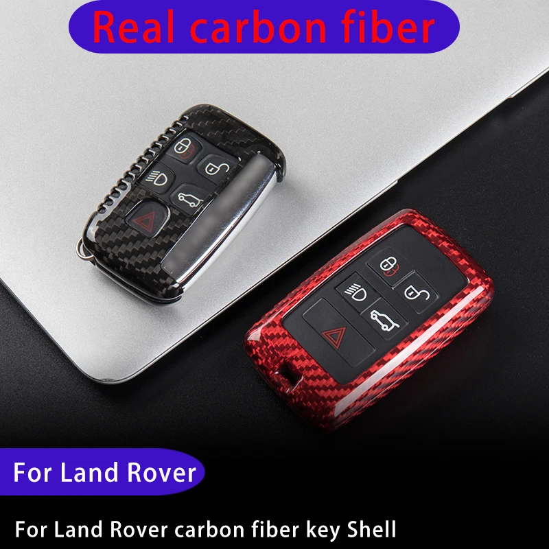 

Чехол для ключей Range Rover, модифицированный чехол из углеродного волокна для ключей, подходит для Rover Key Shell Discovery Evoque Range Rover Sport Star Veil Land Rover Defender