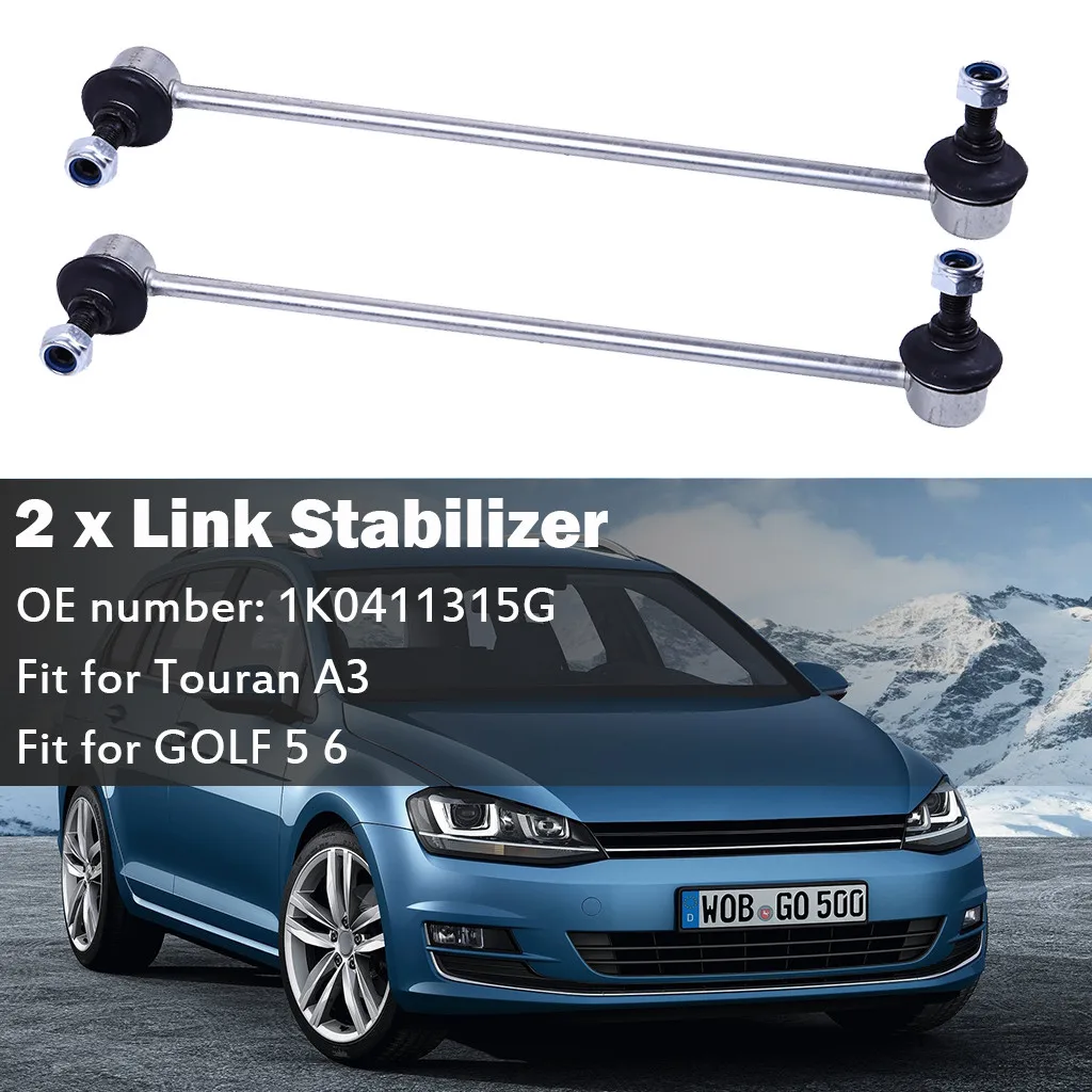 Пара передних полос для Vw для Polo Up Seat для Touran A3 Golf 5 6 цепной стабилизатор из алюминиевого сплава 1k0411315g# N