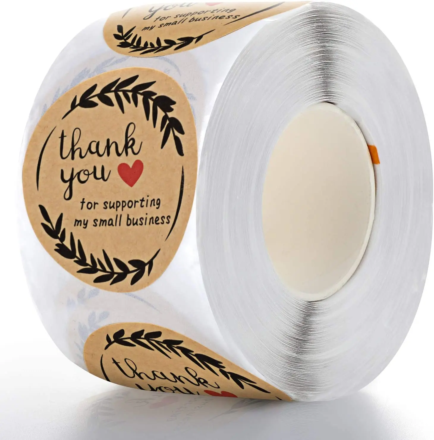 

Thank You Stickers With Heart Kraft Paper for Supporting My Small Business Stickers For Gifts Envelope Packaging Scrapbook Label