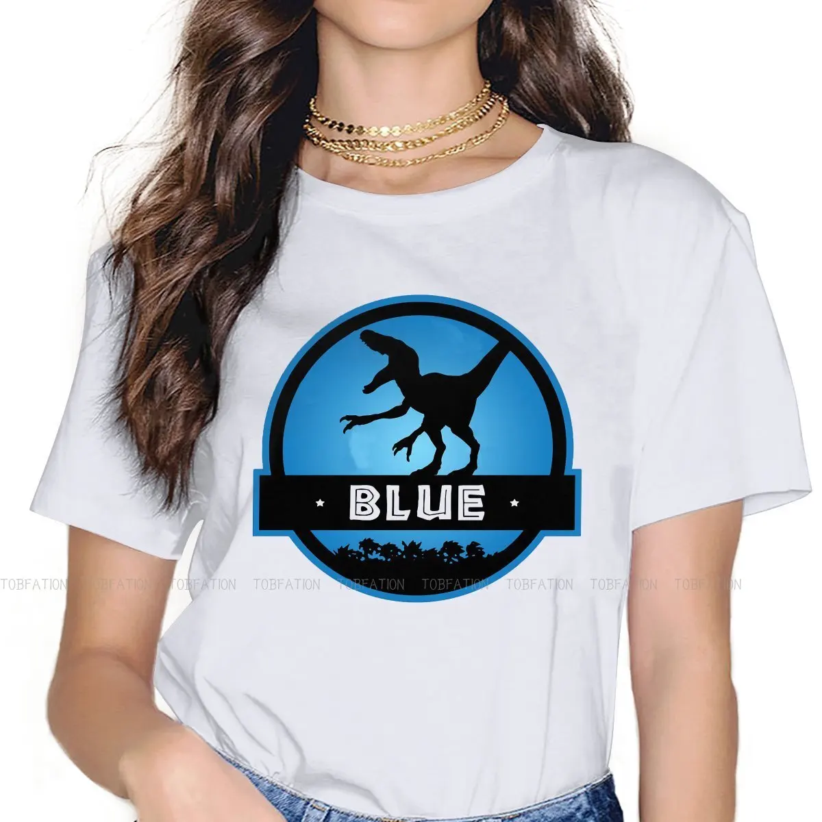 

Jurassic World Dominion Fiction Adventure Owen Crewneck TShirts Blue Girl T Shirt 4XL Tops
