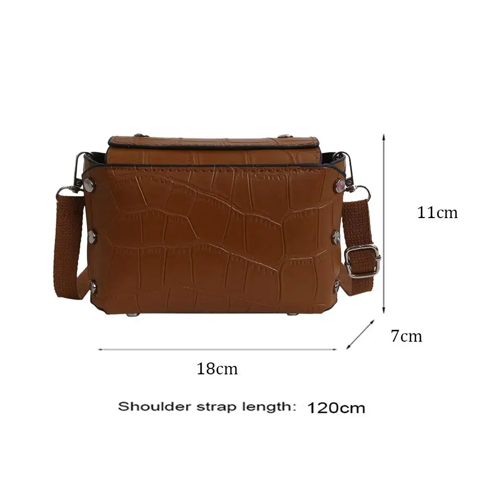

New Fashion Handbags Classic Delicate Women PU Leather Shoulder Crossbody Bag Crocodile Pattern Handbag Rivet Purse