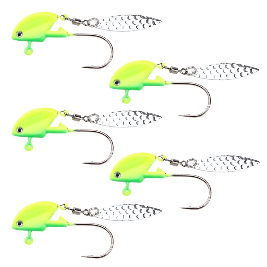 5 шт. 3D глаза приманки из свинца рыболовные Underspin Swimbait крючки искусственные