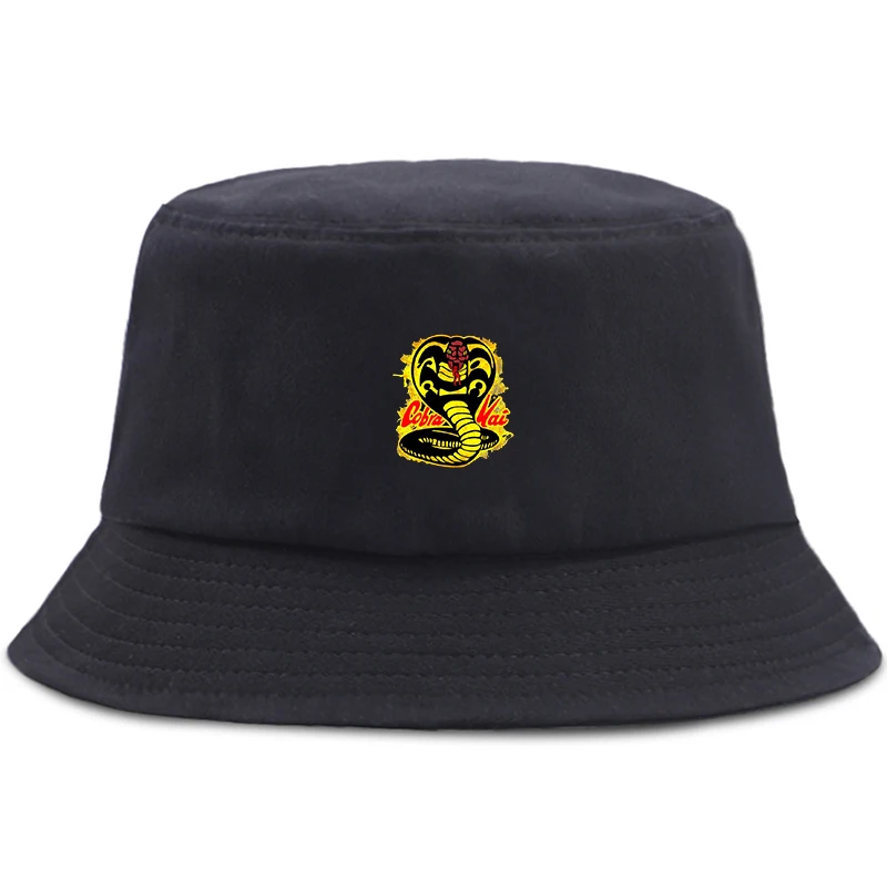 

Cobra Kai Unisex Cotton Bucket Hats Women Summer Sunscreen Panama Hat Men Sunbonnet Fedoras Fisherman Hat Beach Cap