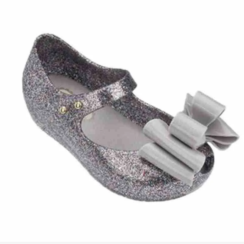 Мини обувь с многоярусным бантом Новинка Летняя прозрачная для детей Мягкие