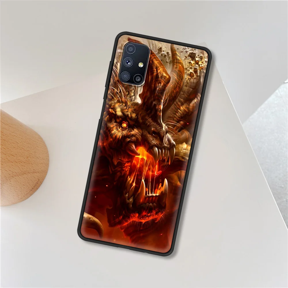 

Dragon Silicone Soft TPU Coque for Samsung Galaxy M01 M11 M21 M31 M31S M51 A7 A9 2018 Luxury Phone Case Cover