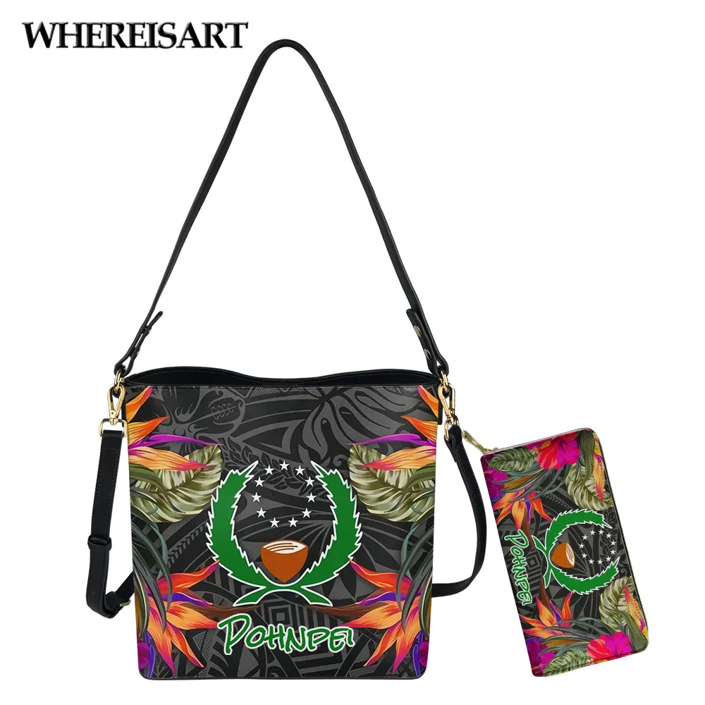 Роскошная женская сумка-ведро и кошелек из ПУ кожи на заказ | Багаж сумки