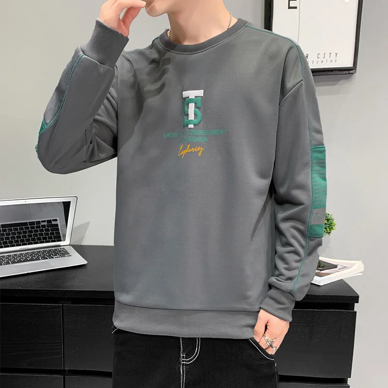 

Men's pullover jacket 2020 spring and autumn popular men's clothing supply style youth trend fashion long-sleeved round neck men