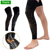 tcare 1pcs new unisex compression leg sleeves breathable knee brace for sports calf knee pain relief improve blood circulation