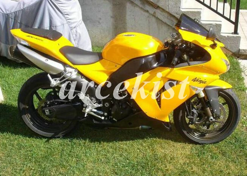 

Полный обтекатель для мотоцикла из АБС-пластика, 4 подарка, подходит для Kawasaki Ninja ZX-10R ZX10R 2006 2007 06 07, желтый, черный