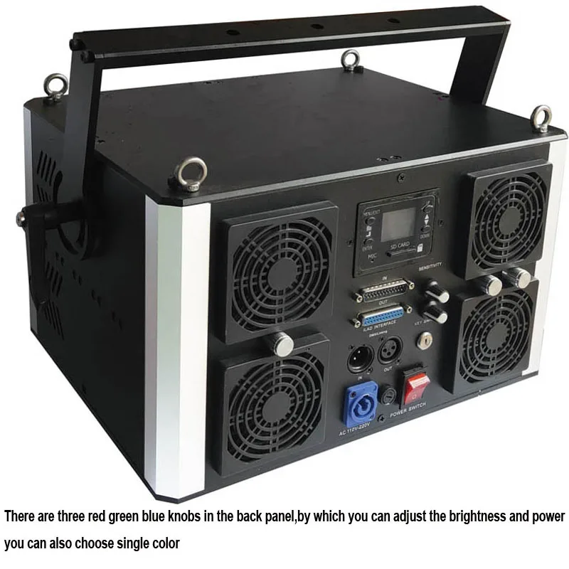 Лазерный светильник 10 Вт лазерное шоу RGB DMX ILDA слот для sd-карт 50kpps система 10 Вт полноцветный луч анимационный прожектор-стробоскоп