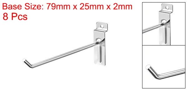 20cm 8Pcs Uxcell 8-15 шт. 10 каблуке 15 см, 20 см, 25 см, 30 см, экономпанель крюк для комната гараж витрина магазина розничной торговли Запчасти - Цвет: 20cm 8Pcs