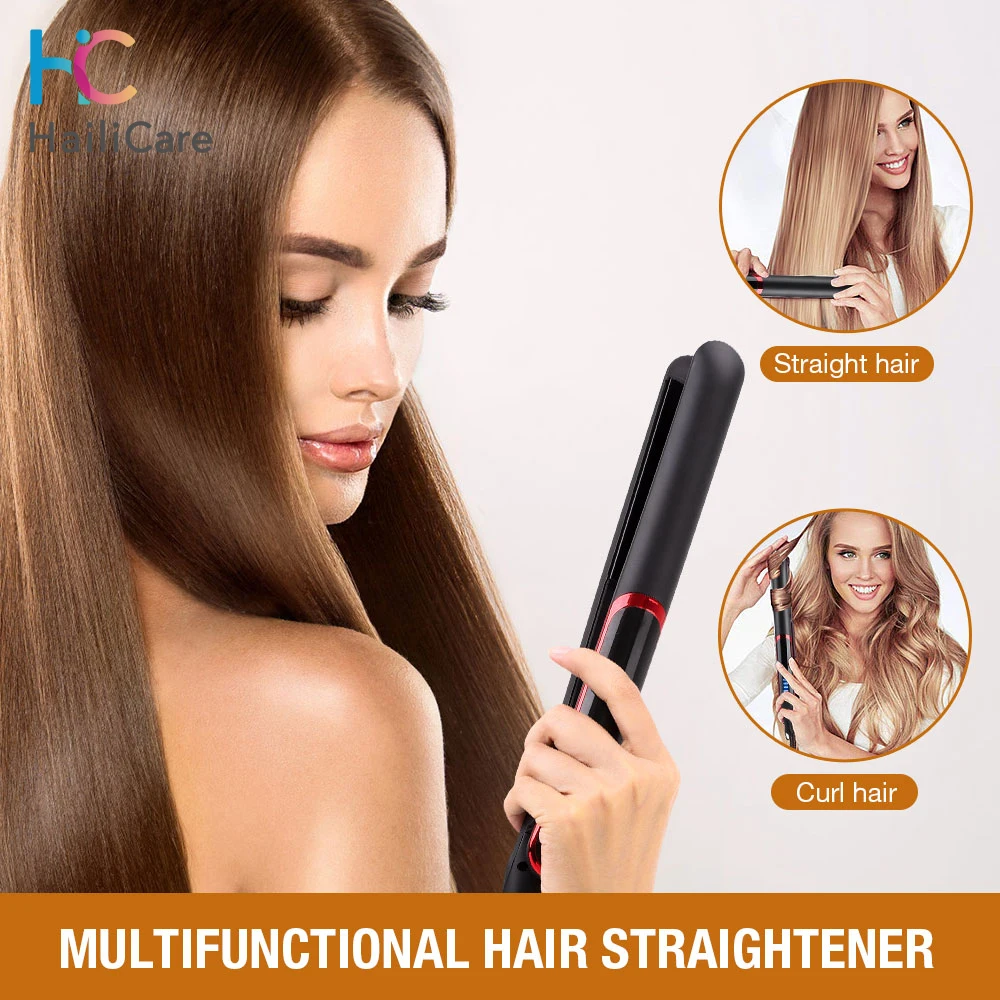 

2 в 1 керамический автоматический выпрямитель для волос Быстрый нагрев удлиненный Многофункциональный выпрямитель для волос для сухих влаж...