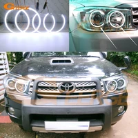 for toyota fortuner 2008 2009 2010 excellent ultra bright cob led angel eyes kit halo rings day light car styling