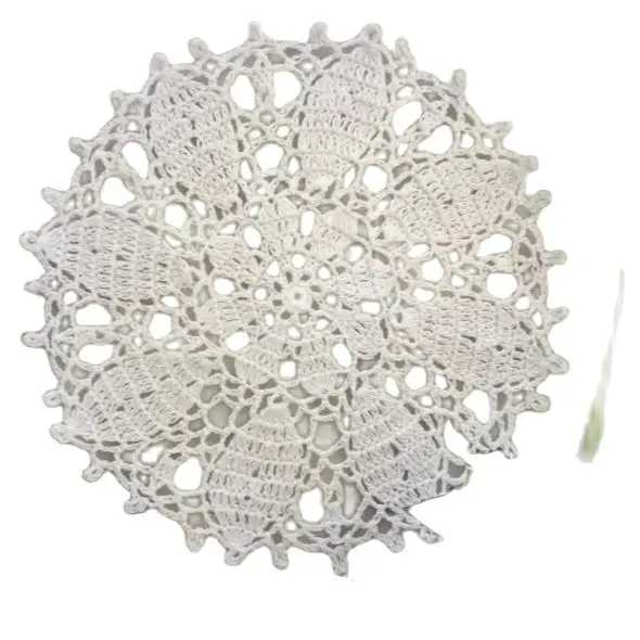 Кружевной круглый хлопковый коврик для стола ручной работы пива тканевые